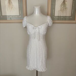 Bershka White Spring Mini Dress